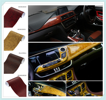Interior do carro filme madeira grão cor de papel brilhante superfície console para nissan niss livina março X-TRAIL tiida 2024 - compre barato