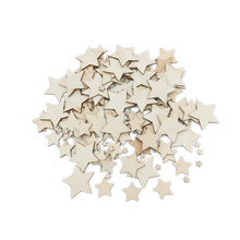 10-80mm Natural Wooden Star Unfinished Ornaments Christmas Star Cutout Shape DIY Decorating Photo Props for Arts Crafts & Sewing 2024 - buy cheap