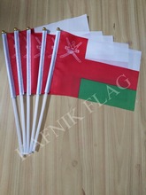 Кафник, 5 шт 14*21 см Оман ручной флаг Национальный ручной флаг с полюсом для украшения рекламы, бесплатная доставка 2024 - купить недорого