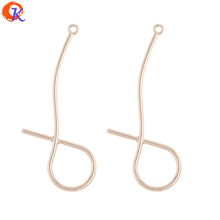 Diseño de Cordial, accesorios de joyería de 23x50MM, conectores de pendientes, rodio, forma de corbata, fabricación DIY, hecho a mano, accesorios de pendientes, 100 Uds. 2024 - compra barato