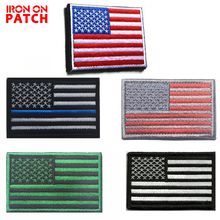 3Pcs American Flag Patch Right arm badge Emblem Army Badge Embroidered Patch Applique Drop Shipping 2024 - buy cheap