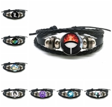 Anime Rope Bracelet Hot Game Logo Design Geek Jewelry Men Women Cool Logo Black Leather Bracelet Anime Lover Gift 2024 - buy cheap