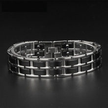 Titanium Steel Men's Bracelet Broadband Domineering Ceramic Handwear Fatigue-resistant Health Care Stainless Steel Jewelry 2024 - buy cheap