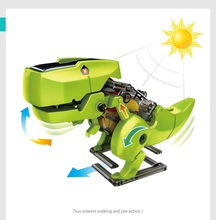 New Solar Energy 3 In 1 Transformation Jurassic World Dinosaur Insect Driller Robot  Toy DIY Educational Toys for Children 2024 - купить недорого