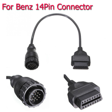 Top quality For Benz 14Pin to 16 Pin OBD 2 Connector Cable 14 Pin Cable adapter For Benz Sprinter free shipping 2024 - buy cheap