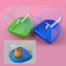 1pc PVC Parrot Bird Bathtub Water Bath Tub Bathtube Birdbath Cage Hanging Accessory Bowl Parakeet 2024 - buy cheap