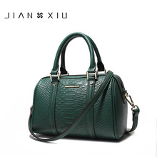 Jiansiu bolsa feminina de couro legítimo, bolsa de mão com estampa de crocodilo 2024 - compre barato