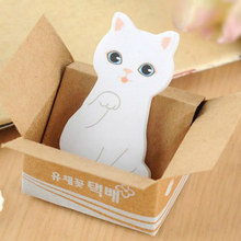 Cat Pad Paper Cute Memo Pad Notes Kawaii Korean Stationery Kitty House Design Animal Sticky Memo 2024 - buy cheap