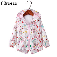 Chaqueta con estampado de animales para niñas, abrigos a prueba de viento, 2-8T, para verano y otoño, CQ069 2024 - compra barato