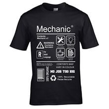 Engraçado Pacote de Instruções de Cuidados Dos Homens T-Shirt Top Engenheiro Mecânico Mecânico 2019 Nova Moda Imprimir O Pescoço Homem Camiseta Impressão 2024 - compre barato