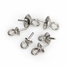 50pcs Eye Pins Stainless Steel for Half Hole Charms Pendant Jewelry Findings For Jewelry Making Necklace Bracelet DIY 2024 - buy cheap