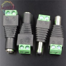 5 Pair Female+Male Connector Plugs 5.5x2.1mm For 5050 / 3528 LED Strip sigle color DC Power Supply AC Adapter Plug Cable Jack 2024 - buy cheap