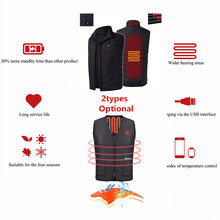 2types Unisex Electric USB Heated Warm Vest Winter Heated Outdoor,Skiing,fishing Motorcycle Warmming Jacket Dropship 2024 - buy cheap