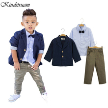 2019 Formal Suits for Boys European & American Style Kid's Clothing Sets for Wedding Blazer + Shirt + Pants Spring Wear, HC651 2024 - buy cheap