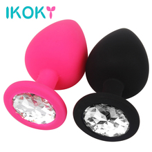 IKOKY Hot Anal Plug Sex Toys for Men Woman Butt Plug with Rhinestone Prostate Massager Erotic Adult Products Silicone S M L 2024 - buy cheap