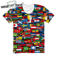 Flags of All Countries of The World Collage 3D All Over Printed T Shirt Summer Hipster Streetwear Short Sleeve Unisex Clothing 2024 - buy cheap