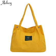 Aelicy Simple Letter Canvas Totes Bag Designer Handbags High Quality Bag Ladies Shoulder Bag Women Canvas Large bolsa feminina 2024 - buy cheap