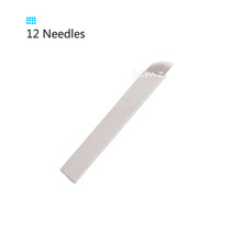 Free Shipping Tattoo needle 50 Pieces 12 pin Sterilized Stainless Steel 3D Embroidery Eyebrow Permanent Makeup Needles Blade 2024 - buy cheap