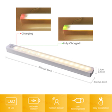 Luces del armario del Sensor de movimiento bajo la iluminación del Gabinete Sensor de movimiento recargable USB bajo las luces del mostrador del gabinete 2024 - compra barato