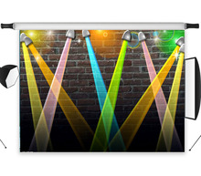 LB poliéster y vinilo Hollywood escenario Retro pared de ladrillo de colores proyector fondos para foto estudio fotografía telones de fondo Decoración 2024 - compra barato