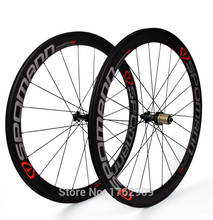Newest SPOMANN 700C 50mm clincher rims Road bicycle matte 3K full carbon fibre bike wheelset red green blue colors Free shipping 2024 - buy cheap