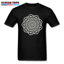 Mandala T Shirt Cotton Men's T-shirts Om Tee Muay Thai Top Hip Hop Adult Clothing Geometirc Art Tees Black Shirt Drop Shipping 2024 - buy cheap