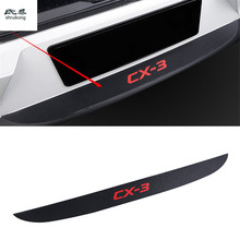 1PC Carbon Fiber Grain PU Leather for 2015-2019 Mazda CX-3 CX 3 CX3 DK Car Stickers Accessories Rear Bumper Protective Cover 2024 - buy cheap