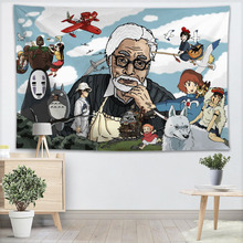 Totoro Studio Ghibli Wall Tapestry Custom Your Pattern Yoga Office Sofa Tapestry Bedspread For Kids Room College Dorm Decoration 2024 - buy cheap