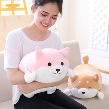 Grasos perro Shiba Inu muñeca de peluche suave animales perro de peluche de juguete rosa/ojos marrones abierto/cerrado niños apaciguar peluche 35/55cm 2024 - compra barato