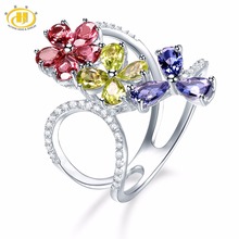 Hutang anéis de noivado 2.51 quilates, anel de prata esterlina 925 diversas, joia fina para presente 2024 - compre barato