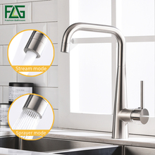 FLG Kitchen Sinks Brushed Nickel Brass Faucet 360 Swivel 2 Function Water Outlet Mixer Cold Hot Mixer Water Tap 1012-33N 2024 - buy cheap