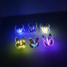 Free shipping 24pcs/lot ABS Butterfly LED Night Lights Lamp Beautiful Home Decorative Wall Nightlights Random party gifts 2024 - buy cheap