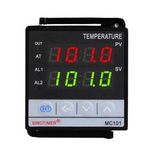 Controlador de temperatura zoom digital do termopar pt100 k, saída de relé ssr com alarme mc 101, entrada com casco curto fahrenheit 2024 - compre barato