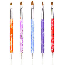 5 x Double Sided Nail Art Dotting Painting Pen Brush Tool Acrylic Handle 2024 - buy cheap