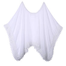 2017 Fashion Sexy Womens Beach Wear Batwing Sleeve Chiffon Lace Blouses Bikini White Blouses Kaftan Ladies Summer Shirts 2024 - buy cheap