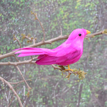 15cm simulation hot pink bird feathers bird model handicraft home Decoration props garden creative decoration h1036 2024 - buy cheap