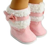 Розовая теплая кукольная обувь для американских девочек 18 дюймов, кукла для подарка ребенку 2024 - купить недорого