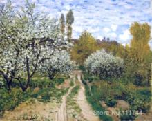 online art gallery Trees in Bloom Claude Monet Landscape paintings Hand painted High quality 2024 - buy cheap