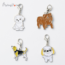 5 unids/lote lindo perro mascota bolso encantos para dachshunds Chow Sharpei bolso de Carlino accesorios encantos para bolsas con cremallera colgante afortunado 2024 - compra barato
