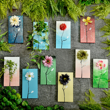 Wall Hanging Decor Artificial Plant Home Furnishing Wooden Board hand-painted Background Wall Decoration Living Room Ornaments 2024 - buy cheap