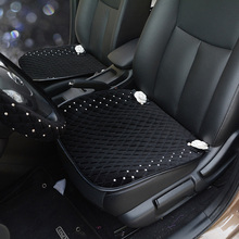 Универсальные чехлы для автомобильных сидений милые алмазные аксессуары для салона автомобиля Подушка Камелия Цветочный стиль зимние Плюшевые Чехлы для автомобильных сидений 2024 - купить недорого