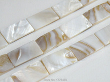 Free Shipping  1 Strands 25x15x3mm Natural Mother of Pearl Shell Rectangle Beads Approx 39CM Per Strand 2024 - buy cheap