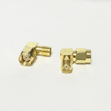 1pc  NEW  RP-SMA  Male Plug to  Female Jack  RF Coax Adapter convertor  Right Angle  Goldplated  wholesale 2024 - buy cheap