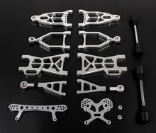 CNC aluminum Extended Front and Rear Upper and lower Suspension A-Arm kit for 1/5  HPI KM Rovan Baja 5B 5T 5SC 2024 - buy cheap