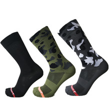 Men Camouflage Mountain Cross Coun Sport Socks Bicycle Cycling Socks Running Outdoor Socks Compression socks Calcetines Ciclismo 2024 - buy cheap