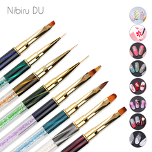 1 pcs Acrylic Nail Art Brushes Pen Multi Size UV Gel Cat Eyes Rhinestone Dotting Painting Design Nails Brush for Manicure Tool 2024 - buy cheap