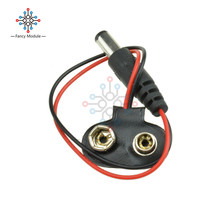 Conector de barril para Arduino, Cable de alimentación de batería tipo T 9V DC, 5 uds., nuevo 2024 - compra barato