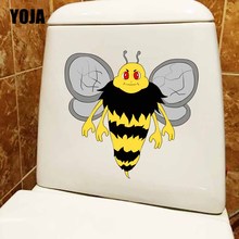 YOJA 22.2X21.2CM Funny Cartoon Bumblebee Creative Wall Sticker Toilet Decal Living Room Home Decor T5-1016 2024 - buy cheap