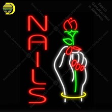 Neon Sign for Nails with Hand Neon Light Neon Bulb sign Beer Bar club Game room handcraft glass tube light Decor lamps for sale 2024 - buy cheap