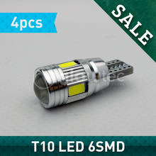 4 шт., T10 6SMD CAN-шина высокой мощности SMD 194 W5W, светодиодсветодиодный лампа без ошибок, автомобильная светильник па, автомобильная лампа, белая, GLOWTEC 2024 - купить недорого